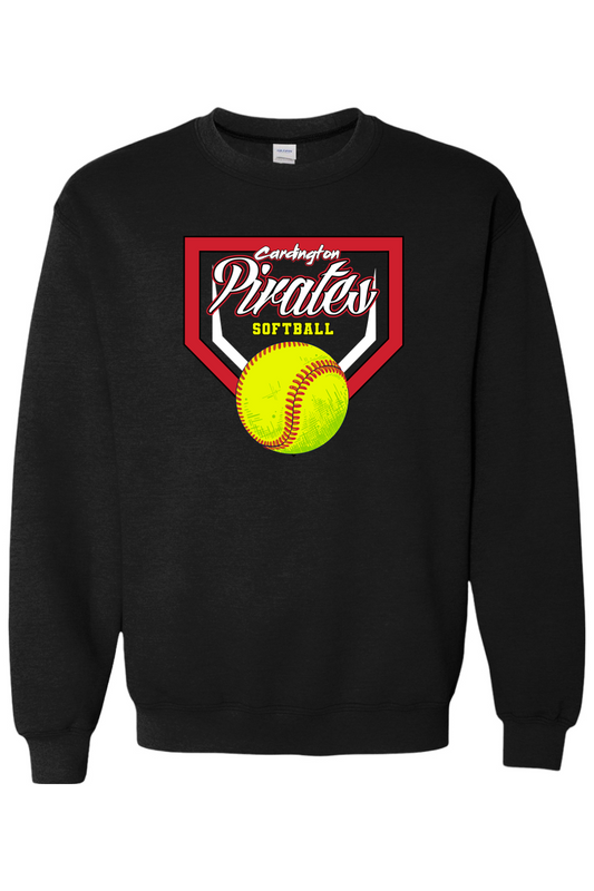 Cardington Pirates Softball DTF Heavy Blend Crewneck Sweatshirt