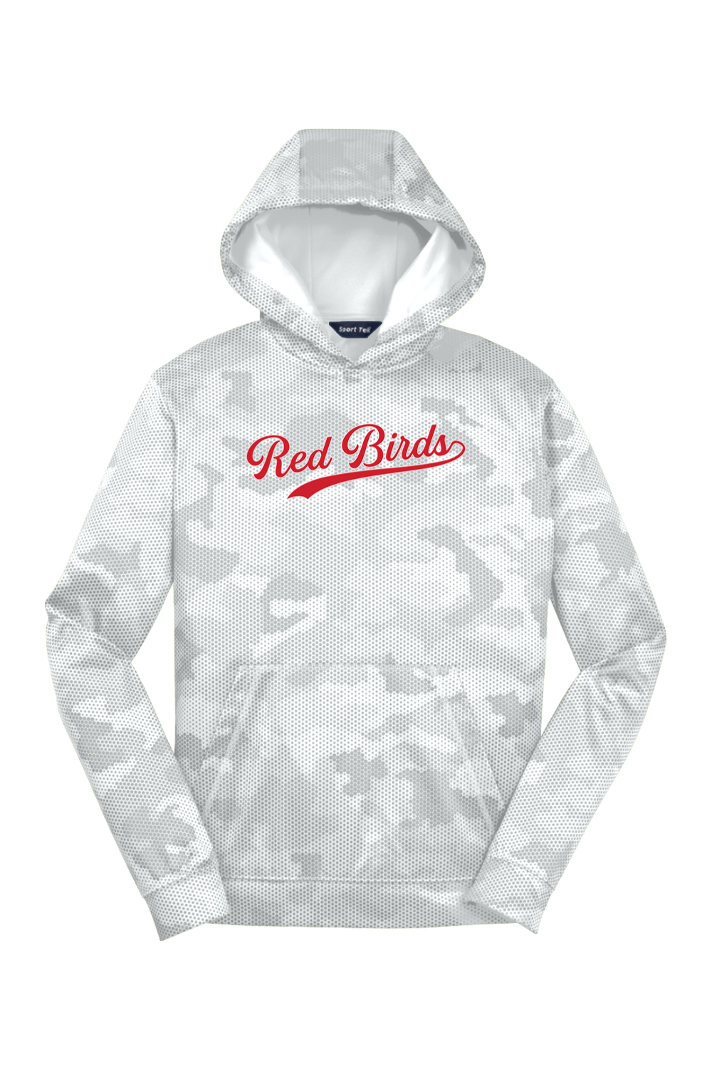 Marion Redbirds Baseball DTF Youth CamoHex Fleece Hooded Pullover