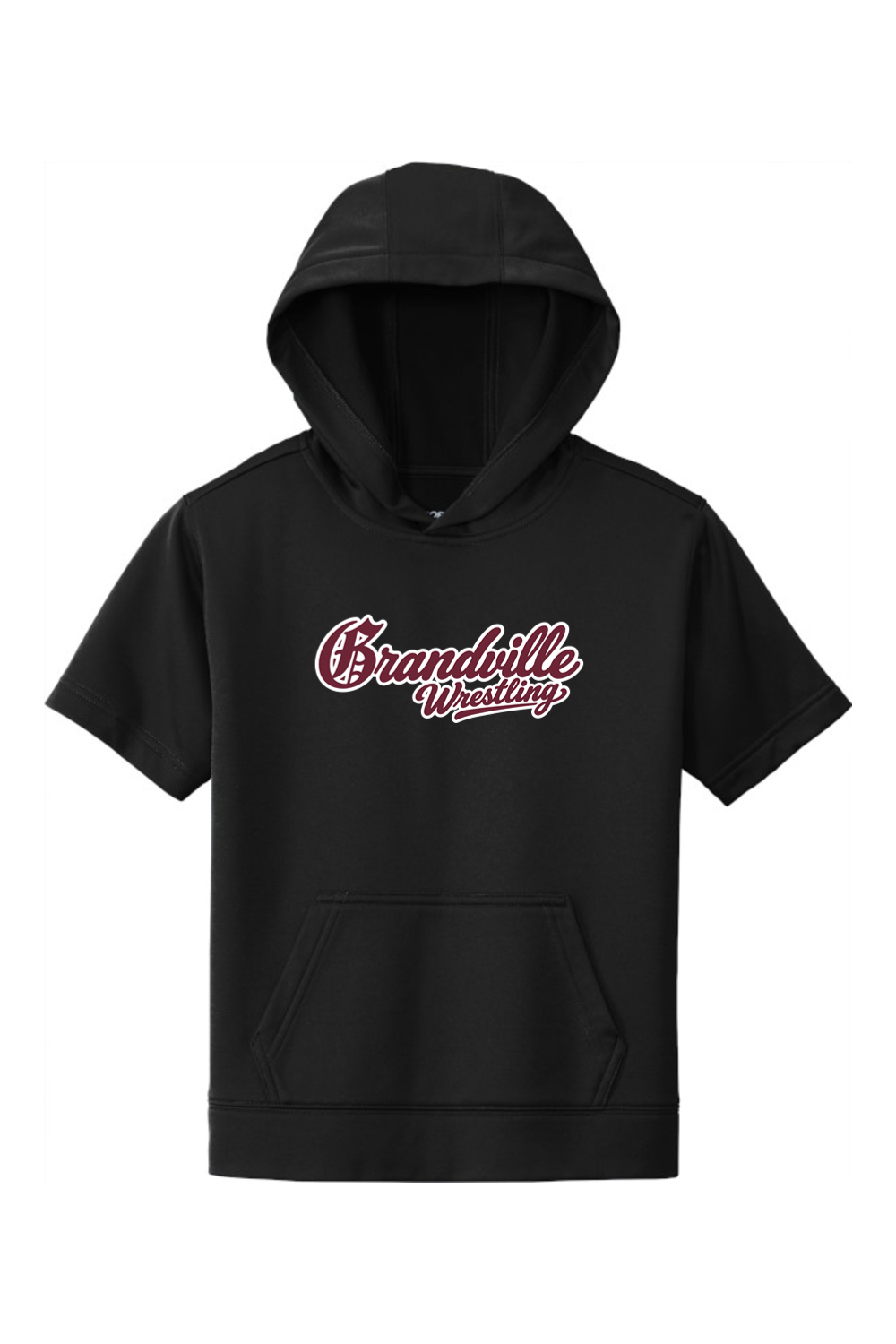 Grandville Wrestling DTF Youth Sport-Wick Fleece Short Sleeve Hooded Pullover