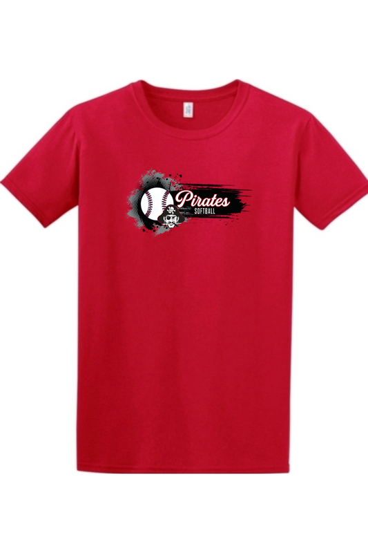 Cardington Pirates Softball DTF Softstyle T-Shirt