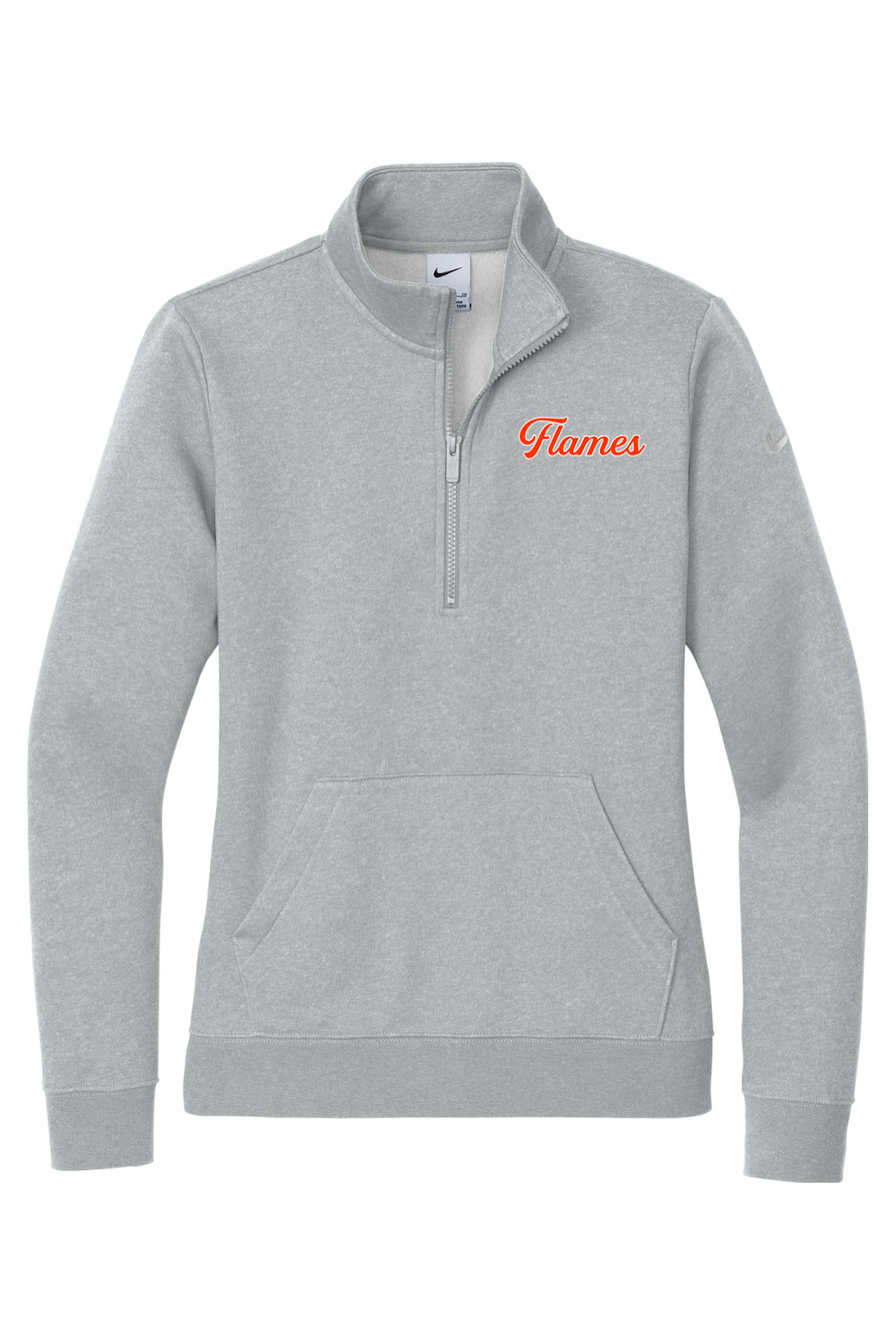 Flames MI Team DTF Nike Ladies Club Fleece Sleeve Swoosh 1/2-Zip