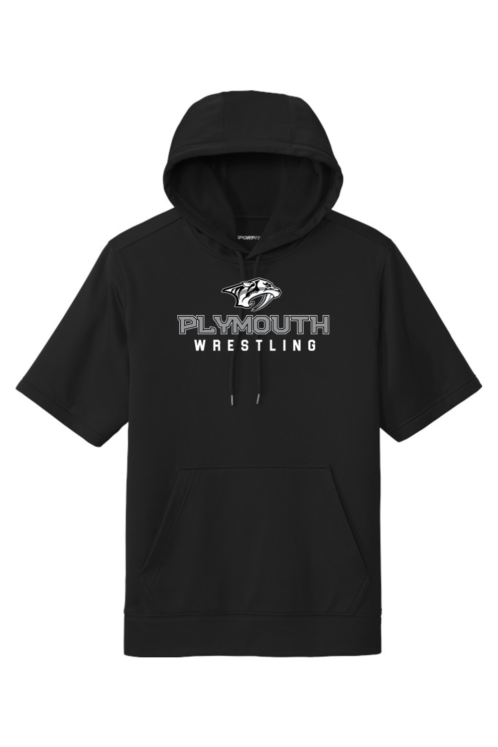 Plymouth Wrestling Fleece Short Sleeve Hooded Pullover