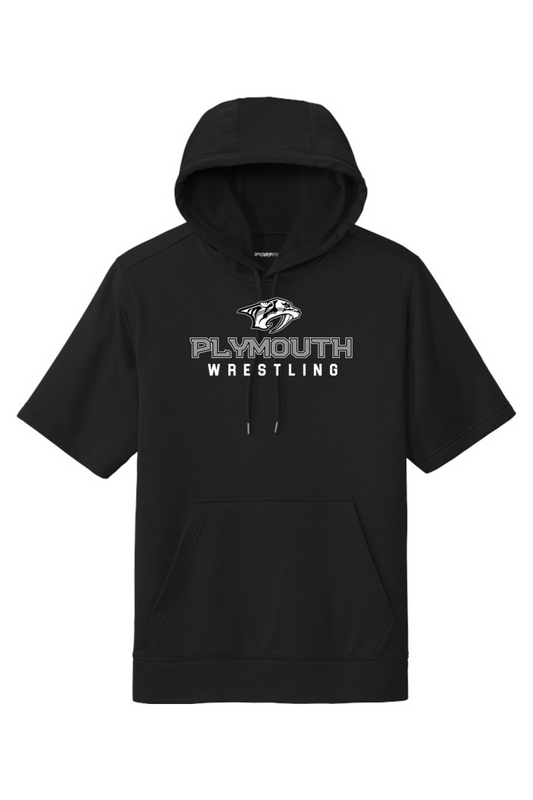 Plymouth Wrestling Fleece Short Sleeve Hooded Pullover
