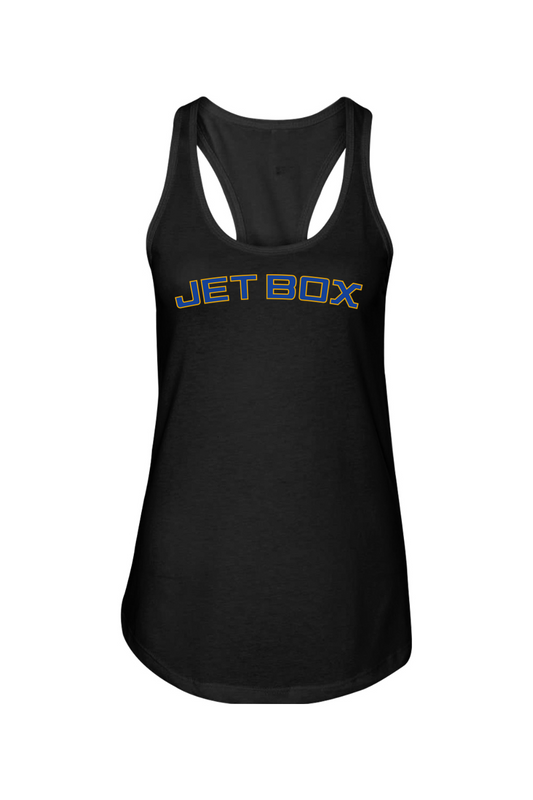 Jet Box Baseball DTF Ladies Racerback Tank