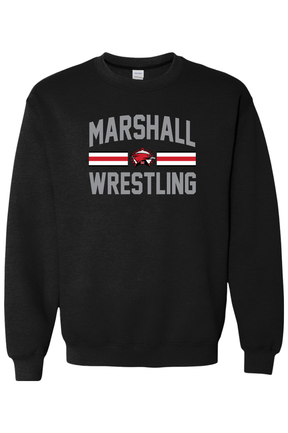 Marshall Redhawks Wrestling DTF Heavy Blend Crewneck Sweatshirt