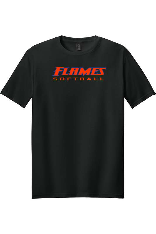 Flames MI Softball DTF Softstyle T-Shirt