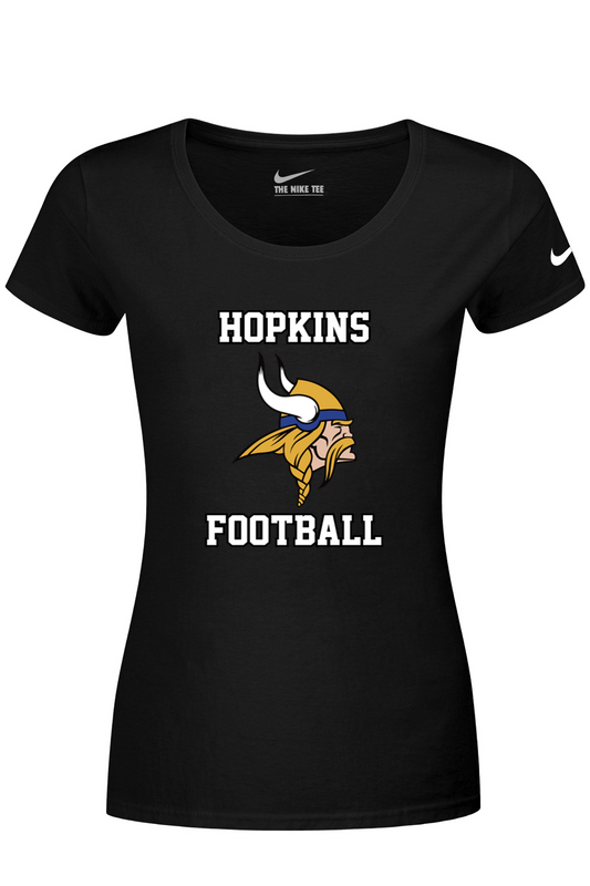 Hopkins High School Football DTF Nike Ladies Dri-FIT Cotton/Poly Scoop Neck Tee