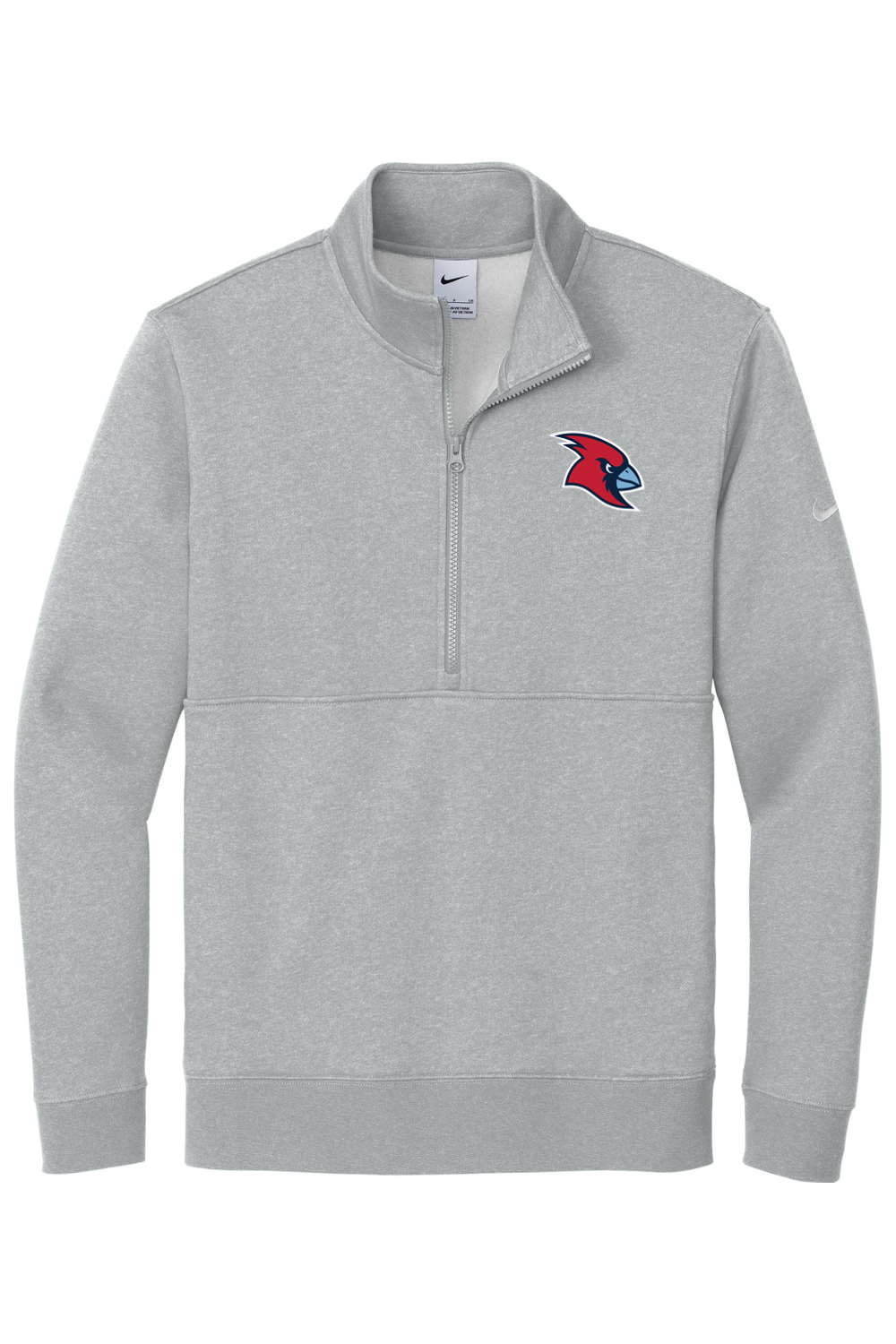 Marion Redbirds Baseball DTF Nike Club Fleece Sleeve Swoosh 1/2-Zip