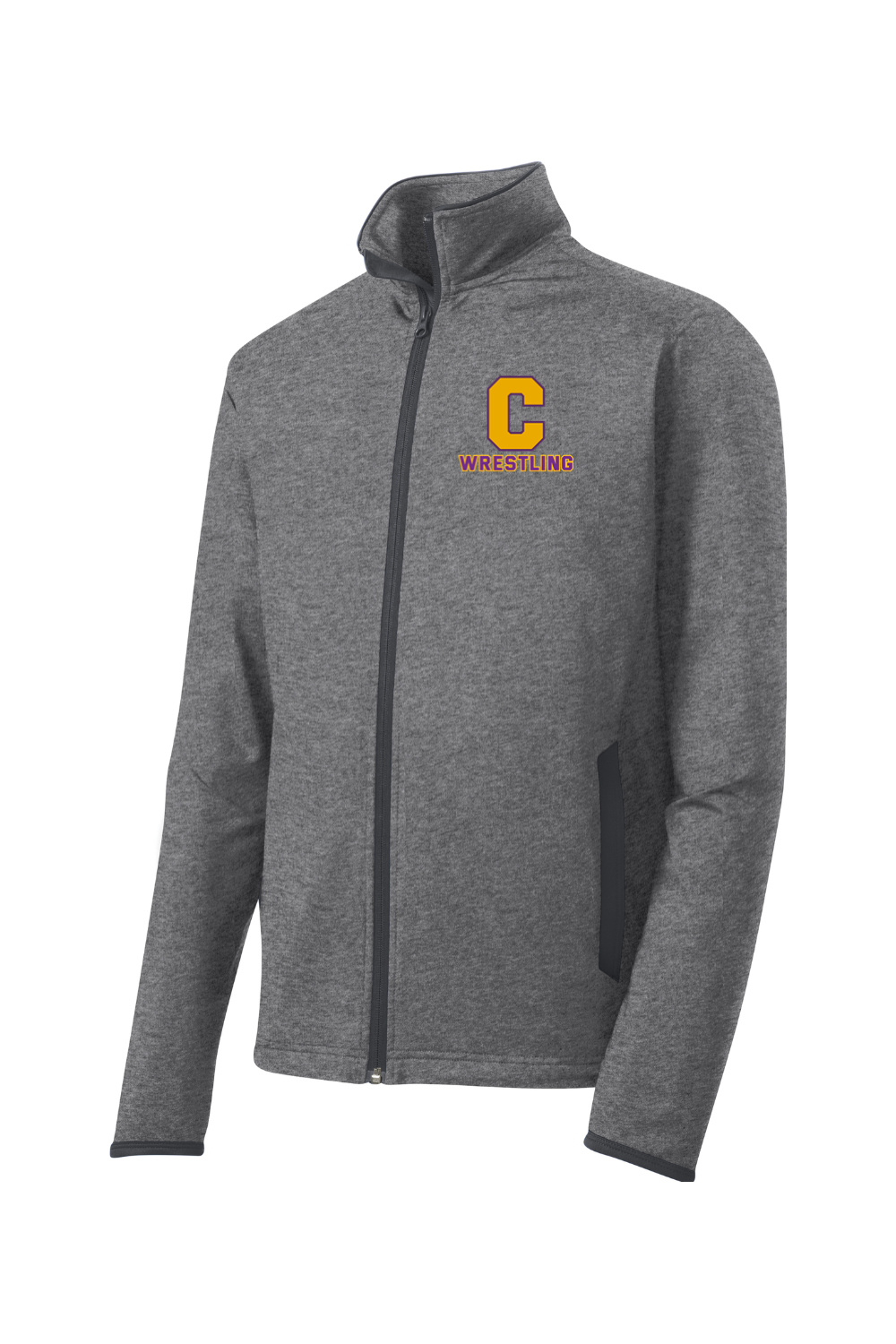 Caro Wrestling DTF Sport-Wick Stretch Contrast Full-Zip Jacket