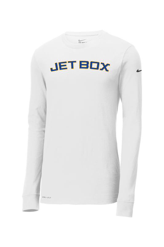 Jet Box Baseball DTF Nike Dri-FIT Cotton/Poly Long Sleeve Tee