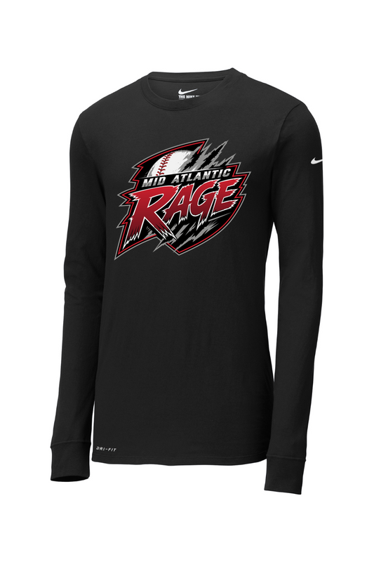 Rage Baseball DTF Nike Dri-FIT Cotton/Poly Long Sleeve Tee