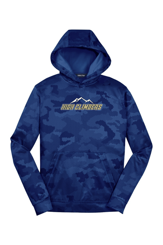 High Climbers Youth Sport-Wick CamoHex Fleece Hooded Pullover