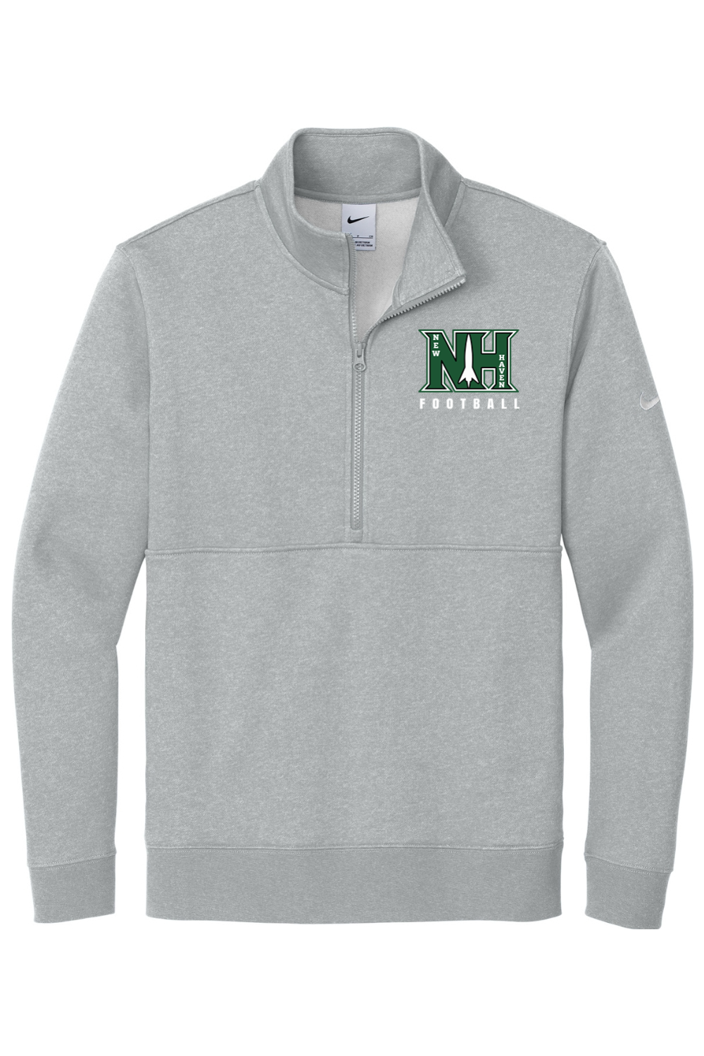 New Haven DTF Nike Club Fleece Sleeve Swoosh 1/2-Zip