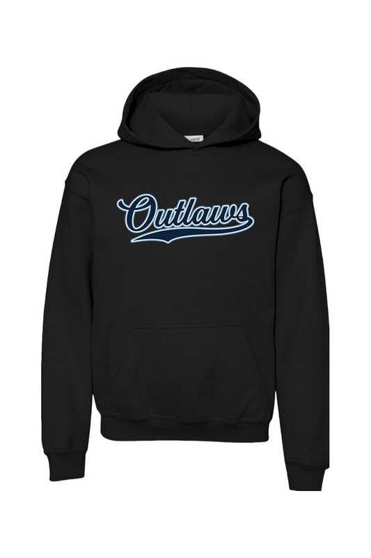 Outlaws Baseball Script Youth Heavy Blend Hooded Sweatshirt