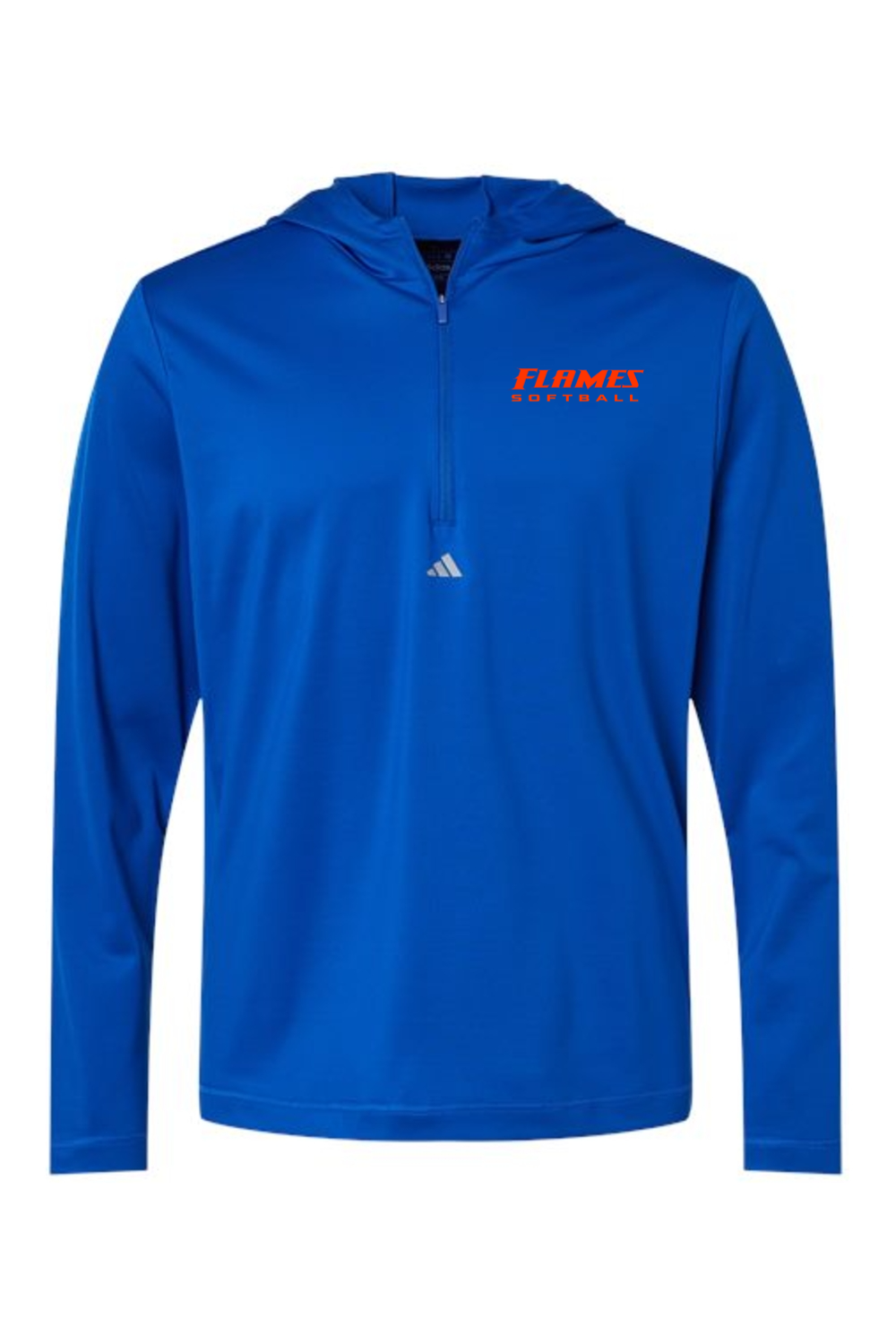 Flames MI Softball DTF Adidas Lightweight Performance Quarter-Zip Hooded Pullover
