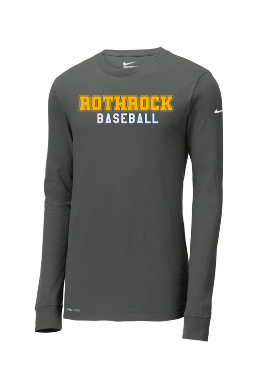 Rothrock Baseball Nike Dri-FIT Cotton/Poly Long Sleeve Tee