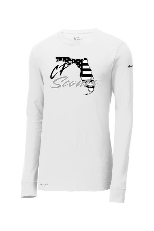 CF Scouts Baseball DTF Nike Dri-FIT Cotton/Poly Long Sleeve Tee
