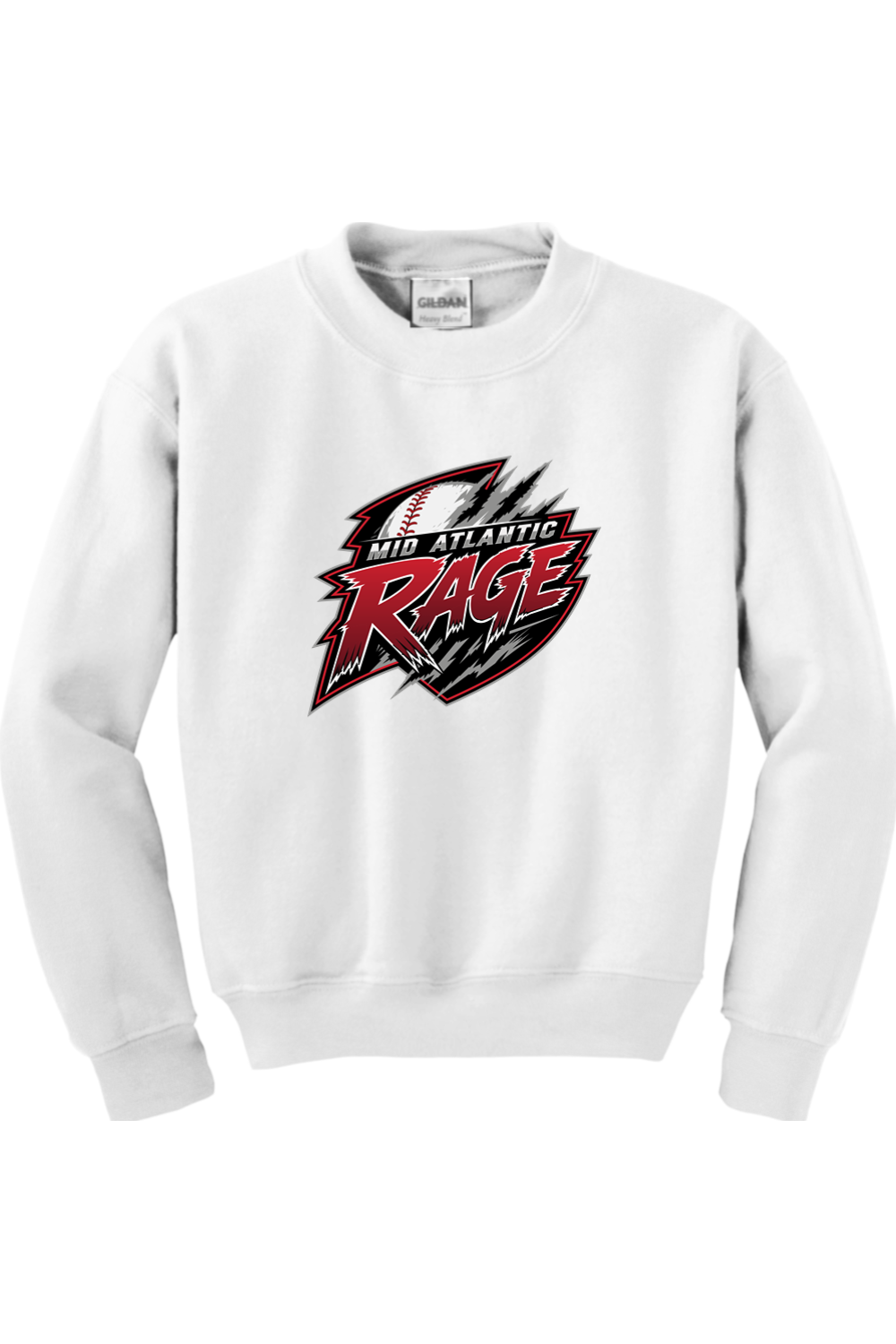 Rage Baseball DTF Youth Heavy Blend Crewneck Sweatshirt