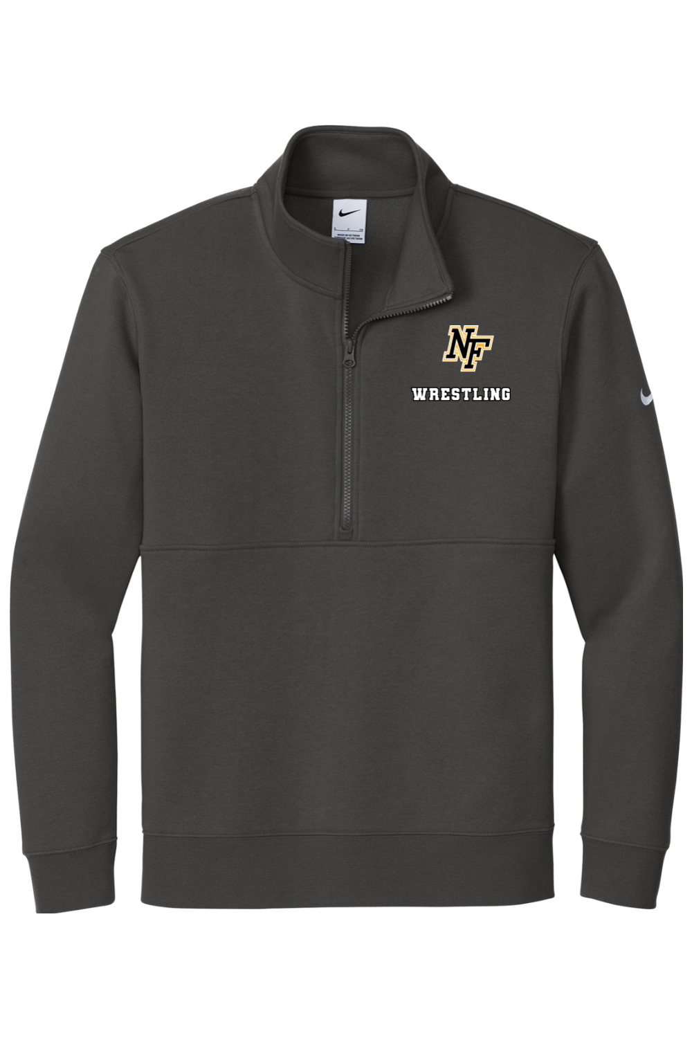 North Farmington Wrestling DTF Nike Club Fleece Sleeve Swoosh 1/2-Zip
