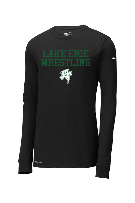 Lake Erie Wrestling DTF Nike Dri-FIT Cotton/Poly Long Sleeve Tee
