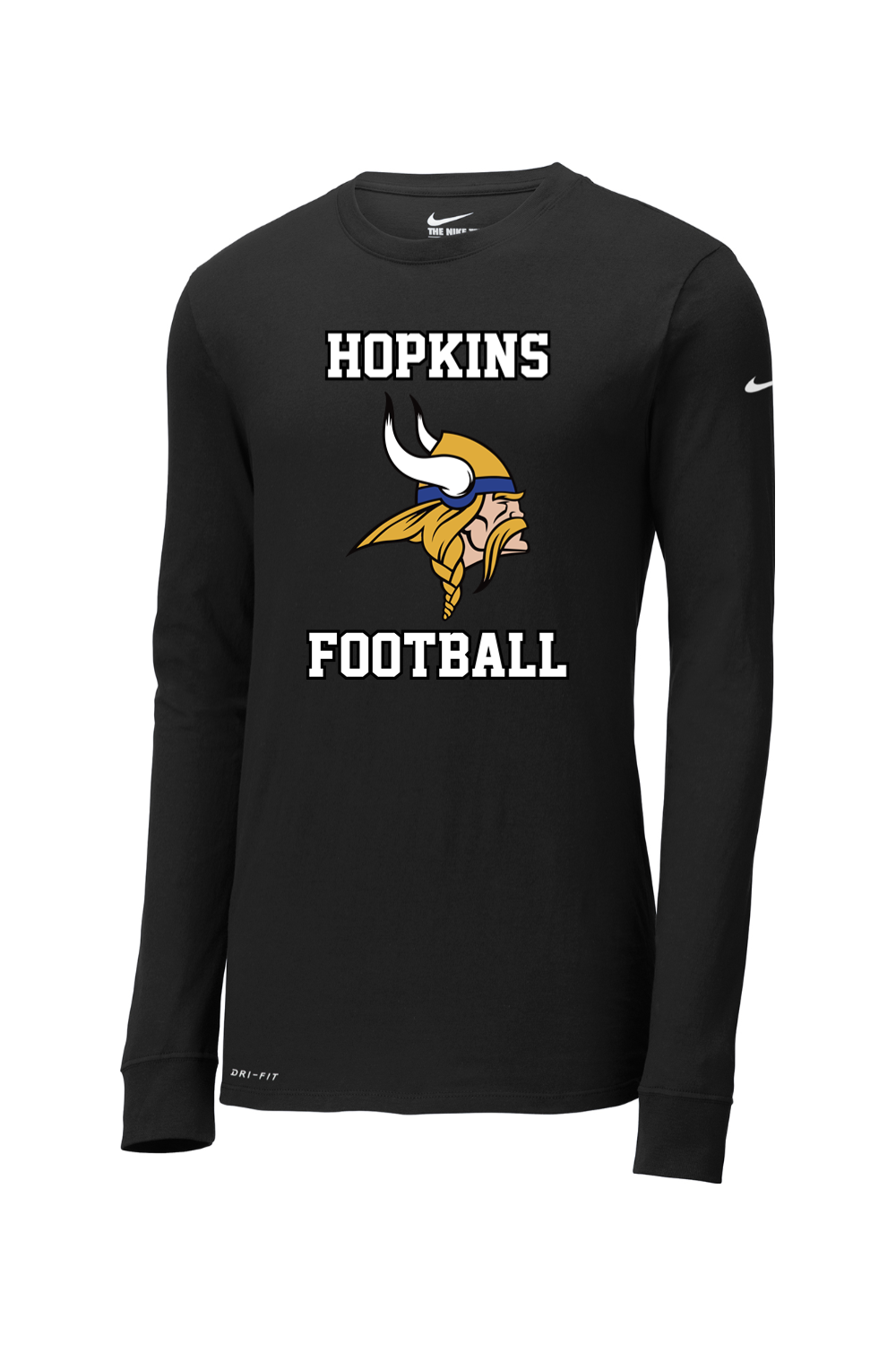 Hopkins High School Football DTF Nike Dri-FIT Cotton/Poly Long Sleeve Tee