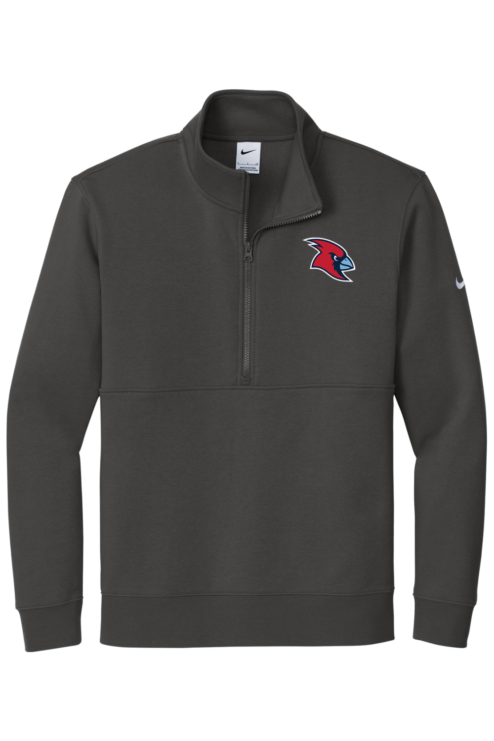 Marion Redbirds Baseball DTF Nike Club Fleece Sleeve Swoosh 1/2-Zip