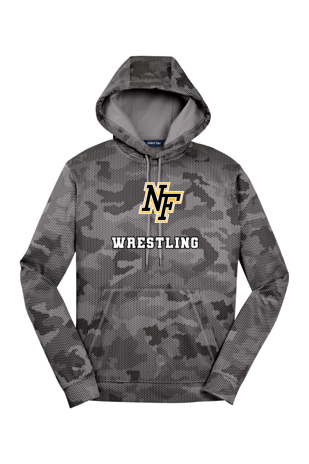 North Farmington Wrestling DTF Sport-Wick CamoHex Fleece Hooded Pullover