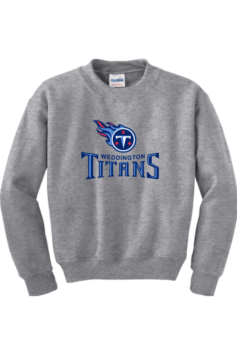 Weddington Titans Football DTF Youth Heavy Blend Crewneck Sweatshirt