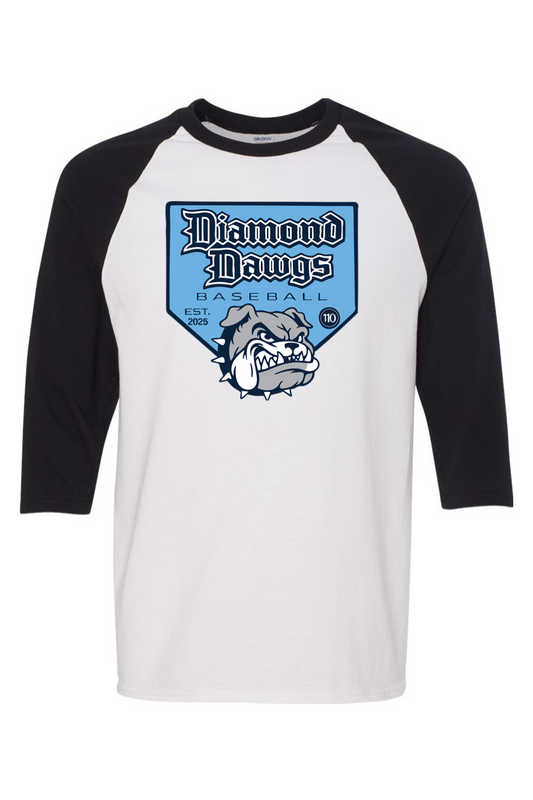 Diamond Dawgs Heavy Cotton Raglan Three-Quarter Sleeve T-Shirt