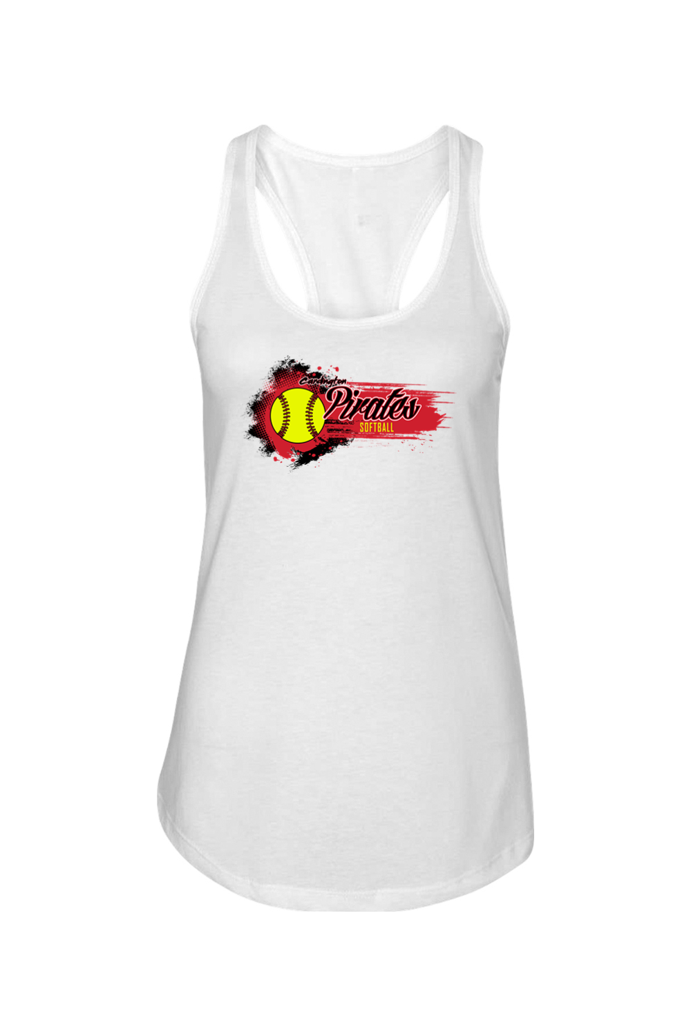 Cardington Pirates Softball DTF Ladies Racerback Tank