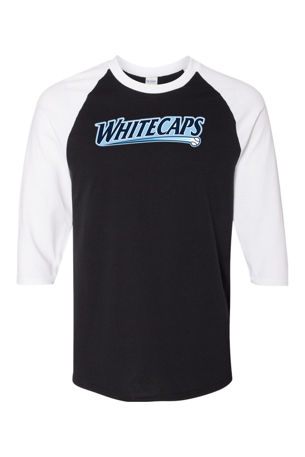 Whitecaps Baseball Three-Quarter Sleeve T-Shirt
