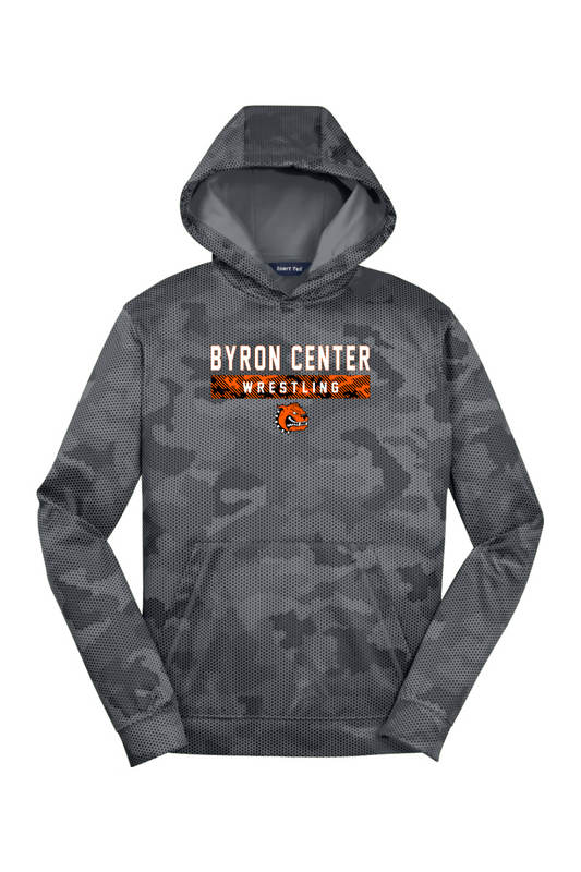 BC Boys Youth Wrestling DTF Youth CamoHex Fleece Hooded Pullover