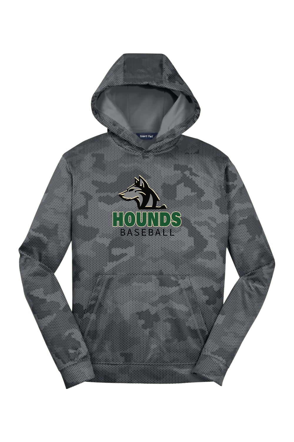 Hounds Baseball Youth Sport-Wick CamoHex Fleece Hooded Pullover