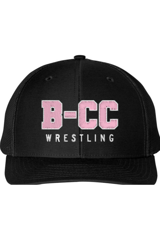 B-CC Wrestling Embroidery Snapback Trucker Cap
