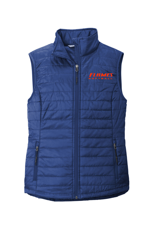 Flames MI Softball DTF Port Authority Ladies Packable Puffy Vest