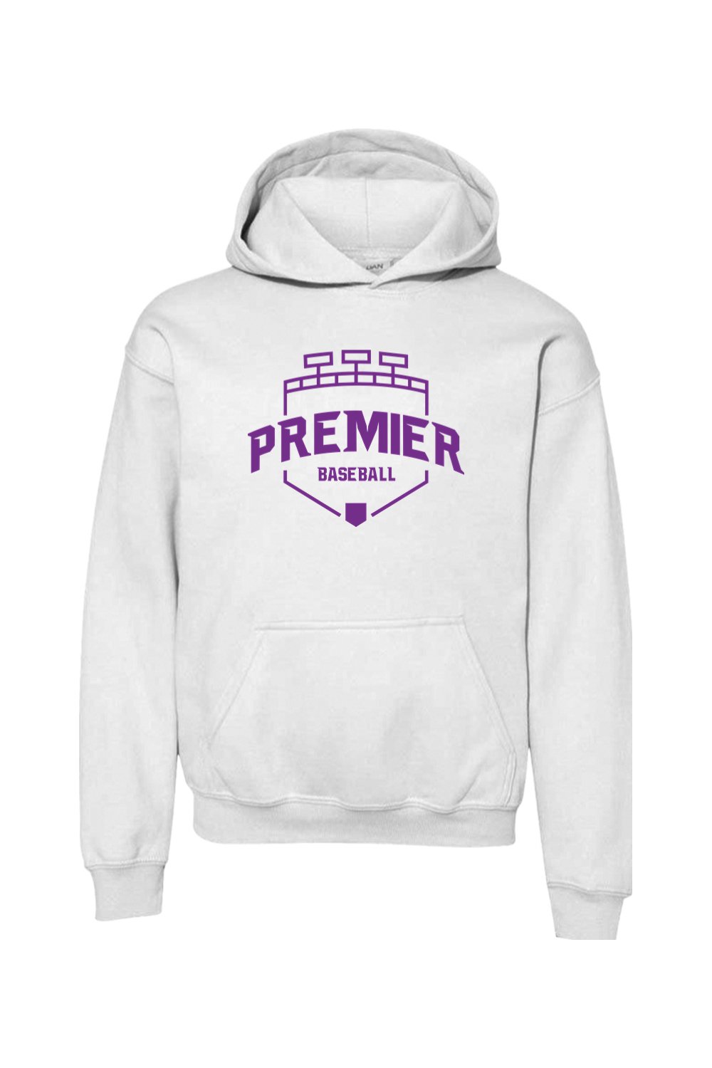 Premier Baseball AZ Youth Hooded Sweatshirt - Purple Logo