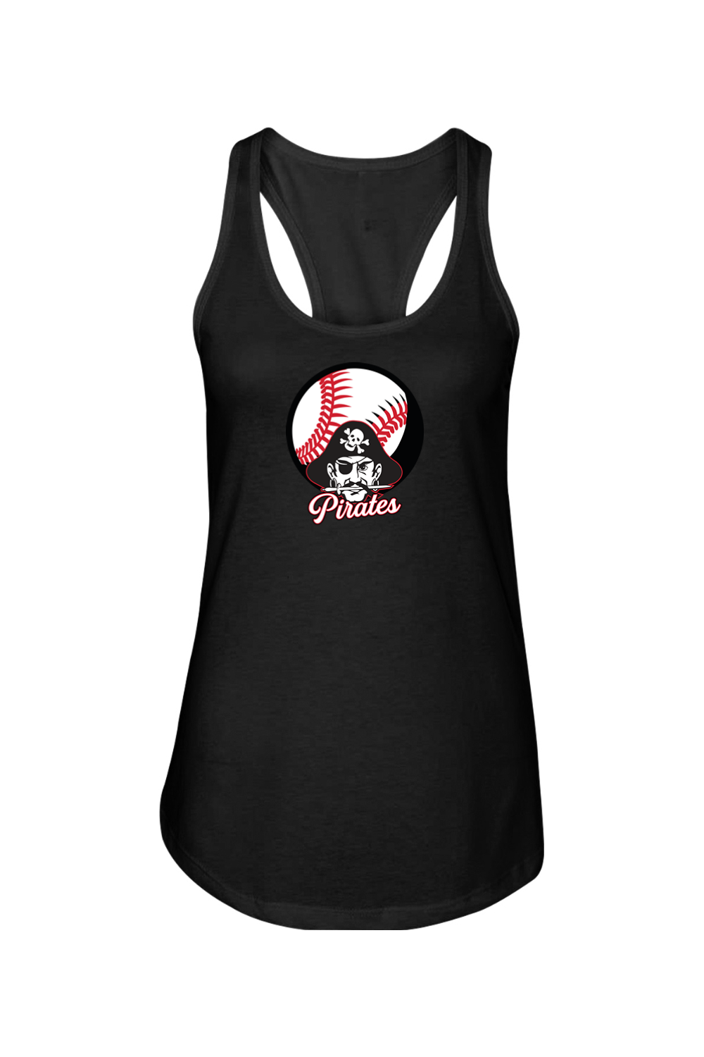 Cardington Pirates Softball DTF Ladies Racerback Tank