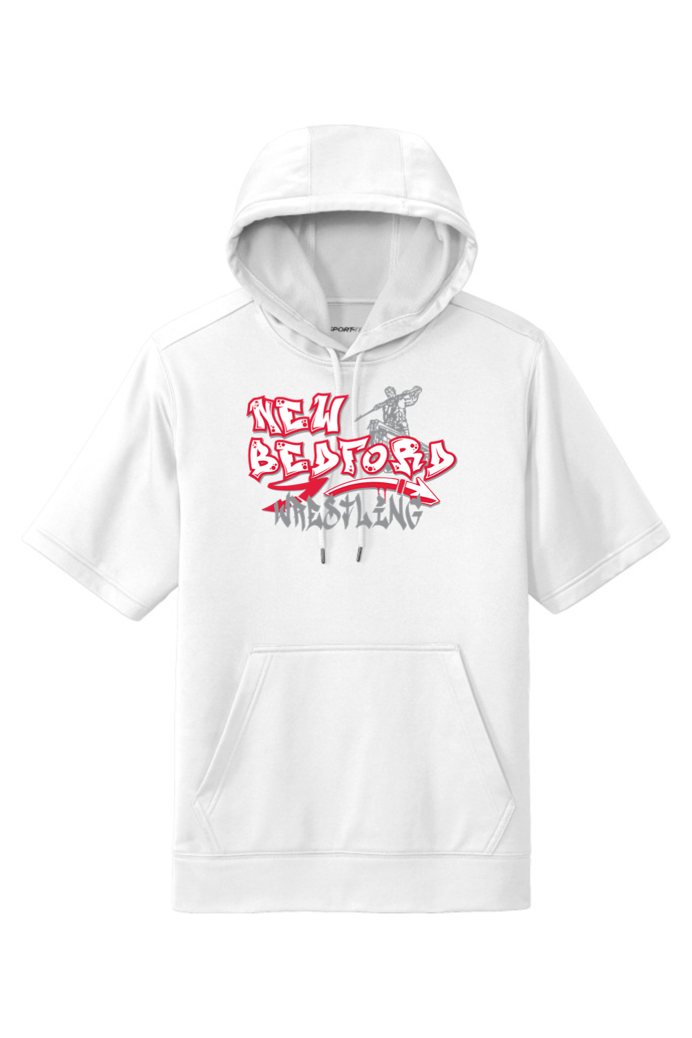 New Bedford Wrestling DTF Fleece Short Sleeve Hooded Pullover