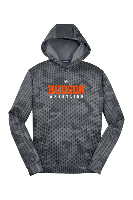 Hudson Wrestling DTF Sport-Tek Sport-Wick CamoHex Fleece Hooded Pullover