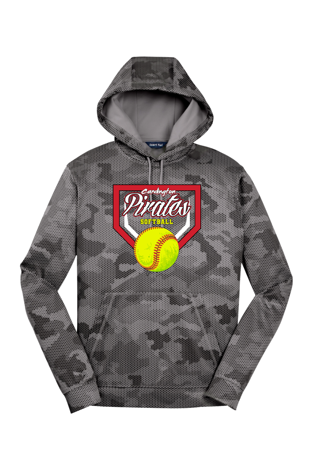 Cardington Pirates Softball DTF Sport-Wick CamoHex Fleece Hooded Pullover