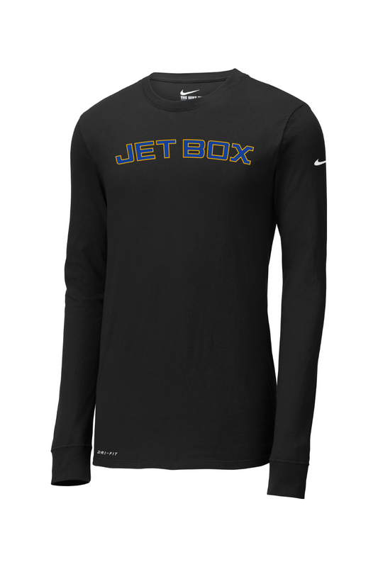 Jet Box Baseball DTF Nike Dri-FIT Cotton/Poly Long Sleeve Tee