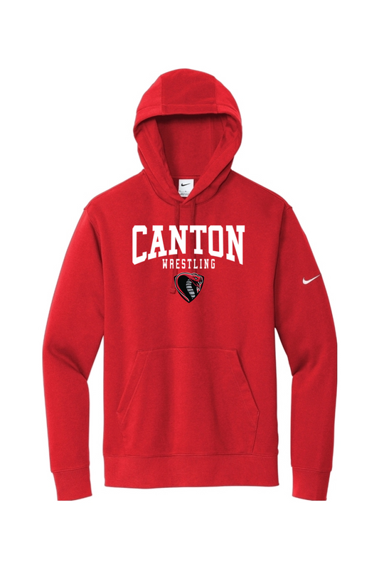 Canton Wrestling DTF Nike Club Fleece Sleeve Swoosh Pullover Hoodie