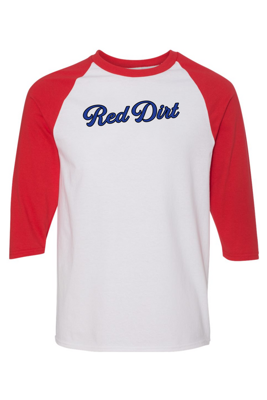 Red Dirt Heavy Cotton Raglan Three-Quarter Sleeve T-Shirt