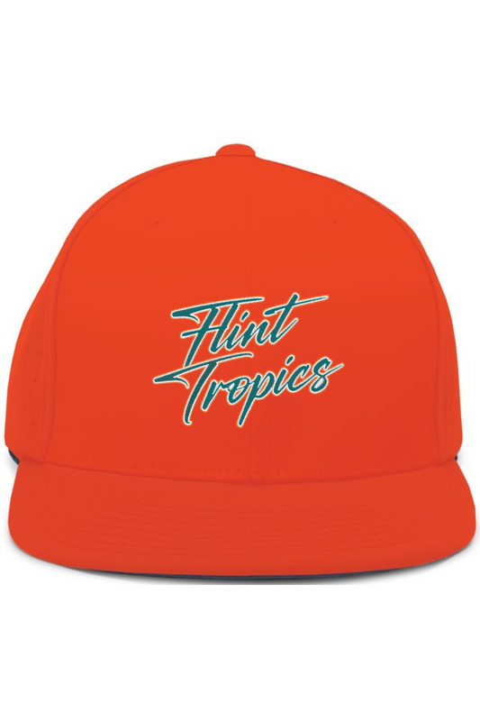 Flint Tropics Wrestling Embroidered Pacific Headwear Perforated F3 Performance Flexfit Cap
