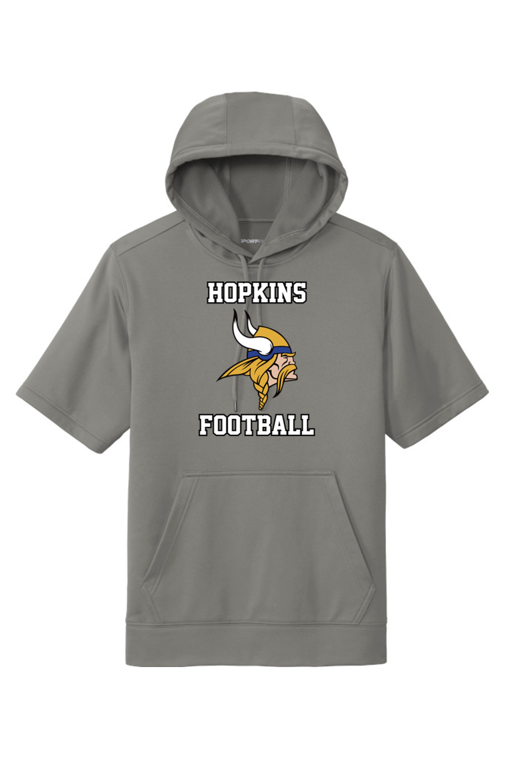 Hopkins High School Football DTF Fleece Short Sleeve Hooded Pullover