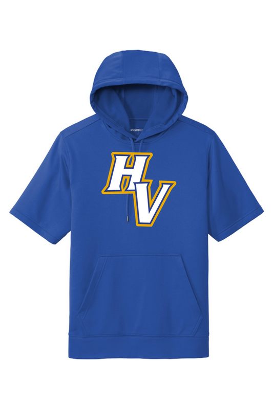 Hopkins High School Football DTF Fleece Short Sleeve Hooded Pullover