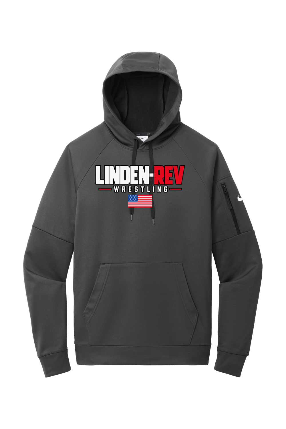 Linden Rev Wrestling DTF Nike Therma-FIT Pocket Pullover Fleece Hoodie