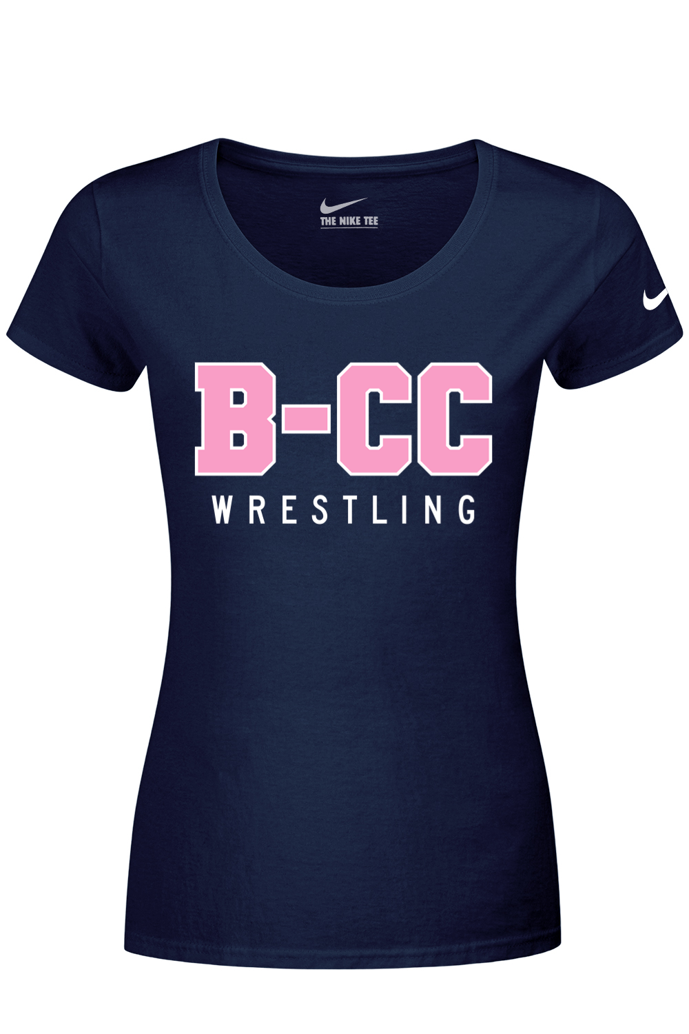 B-CC Wrestling DTF Nike Ladies Dri-FIT Cotton/Poly Scoop Neck Tee