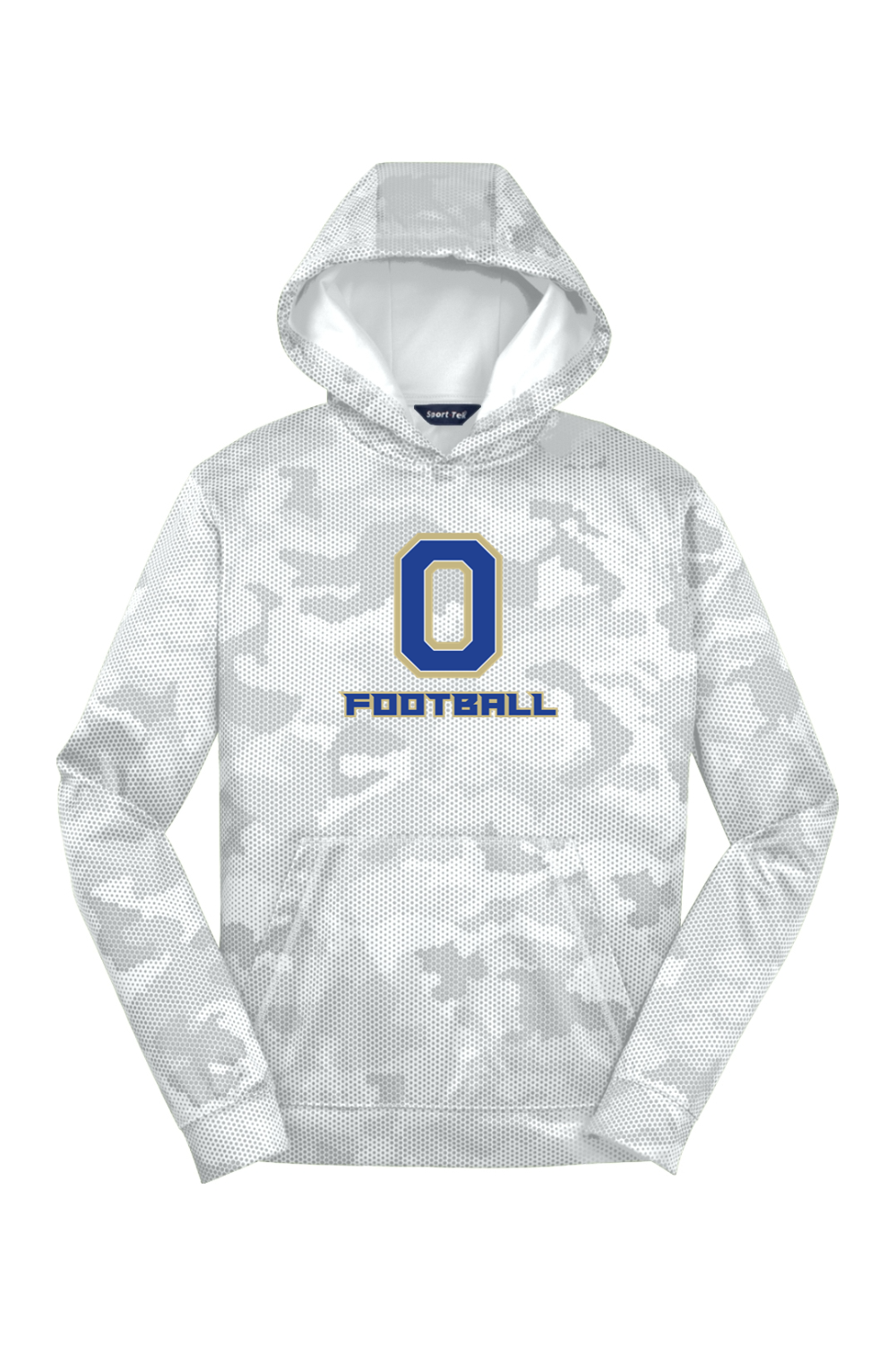Onekama Portagers Football Youth CamoHex Fleece Hooded Pullover