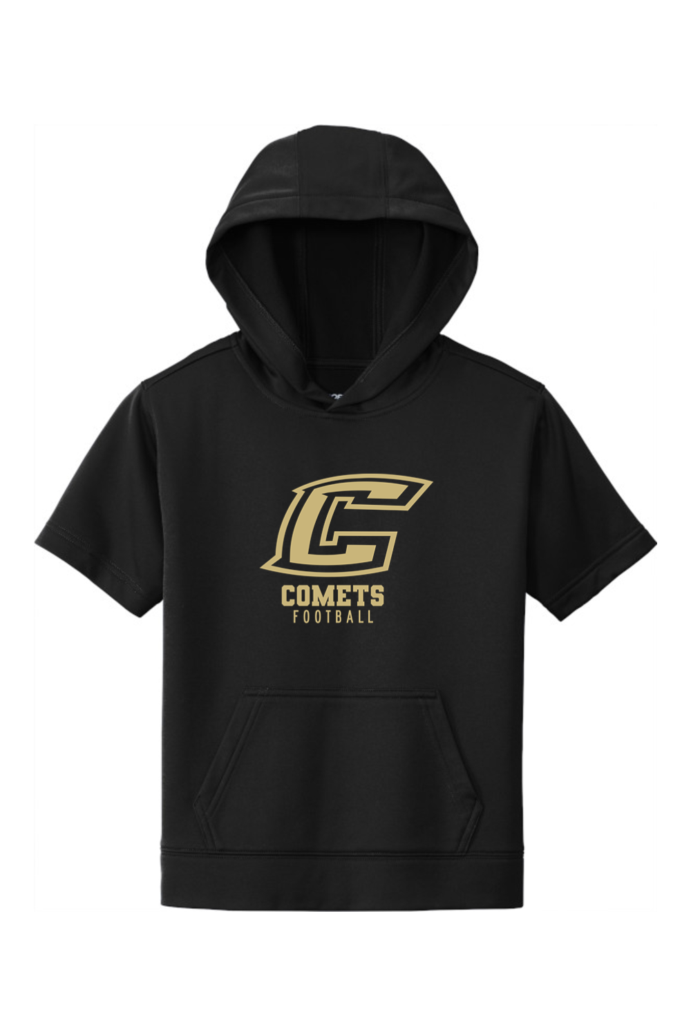 Comets Football DTF Youth Fleece Short Sleeve Hooded Pullover